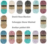 Dutch Rose Blanket Breibar Pakket 704 groot model van Scheepjes Stone Washed garen Dutch Rose Blanket Breibar Pakket 704 groot model van Scheepjes Stone Washed garen