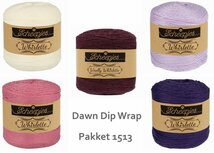 Dawn Dip Wrap van Scheepjes Whirlette en Wooly Whirlette Breibar Pakket 1513 Dawn Dip Wrap van Scheepjes Whirlette en Wooly Whirlette Breibar Pakket 1513