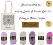 Breibar pakket 507 voor de Lossen & Vasten Cal 2017 , Scheepjes label en 2 grote Lossen & Vasten knopen Breibar pakket 507 voor de Lossen & Vasten Cal 2017 , Scheepjes label en 2 grote Lossen & Vasten knopen