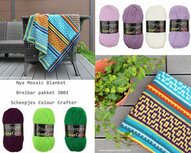 Nya Mosaic Blanket Scheepjes Colour Crafter Breibar haakpakket 3002. incl kleurverdeelschema Nya Mosaic Blanket Scheepjes Colour Crafter Breibar haakpakket 3002. incl kleurverdeelschema