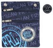 Nektasje met Frylân opschrift in de kleur lichtblauw , beige en donkerblauw jeans Nektasje met Frylân opschrift in de kleur lichtblauw , beige en donkerblauw jeans
