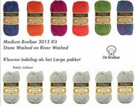 Medium Breibar 3015 Kit Stone Washed en River Washed kleuren als het Large pakket Medium Breibar 3015 Kit Stone Washed en River Washed kleuren als het Large pakket